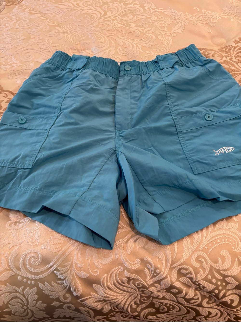 AFTCO Men's Teal Utility Swim Shorts